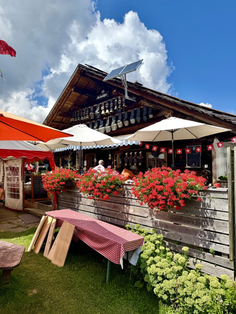 Traditional alpine hut in the Jungfrau region visited on an Interlaken E-bike tour