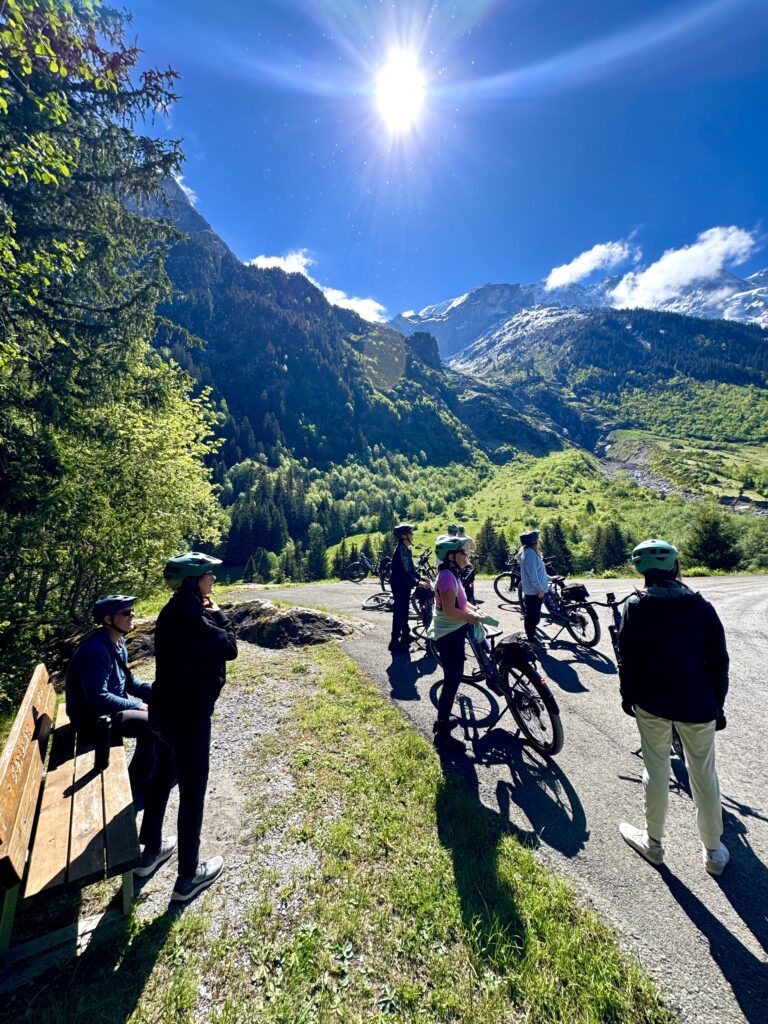 View stop during the Lauterbrunnen 72 Waterfalls E-bike Tour.